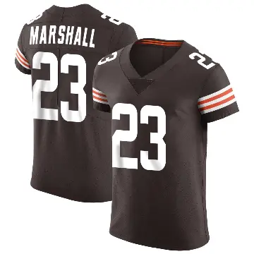 ＃23 Men's Ahmani Marshall Brown Elite Cleveland Browns Vapor Jersey