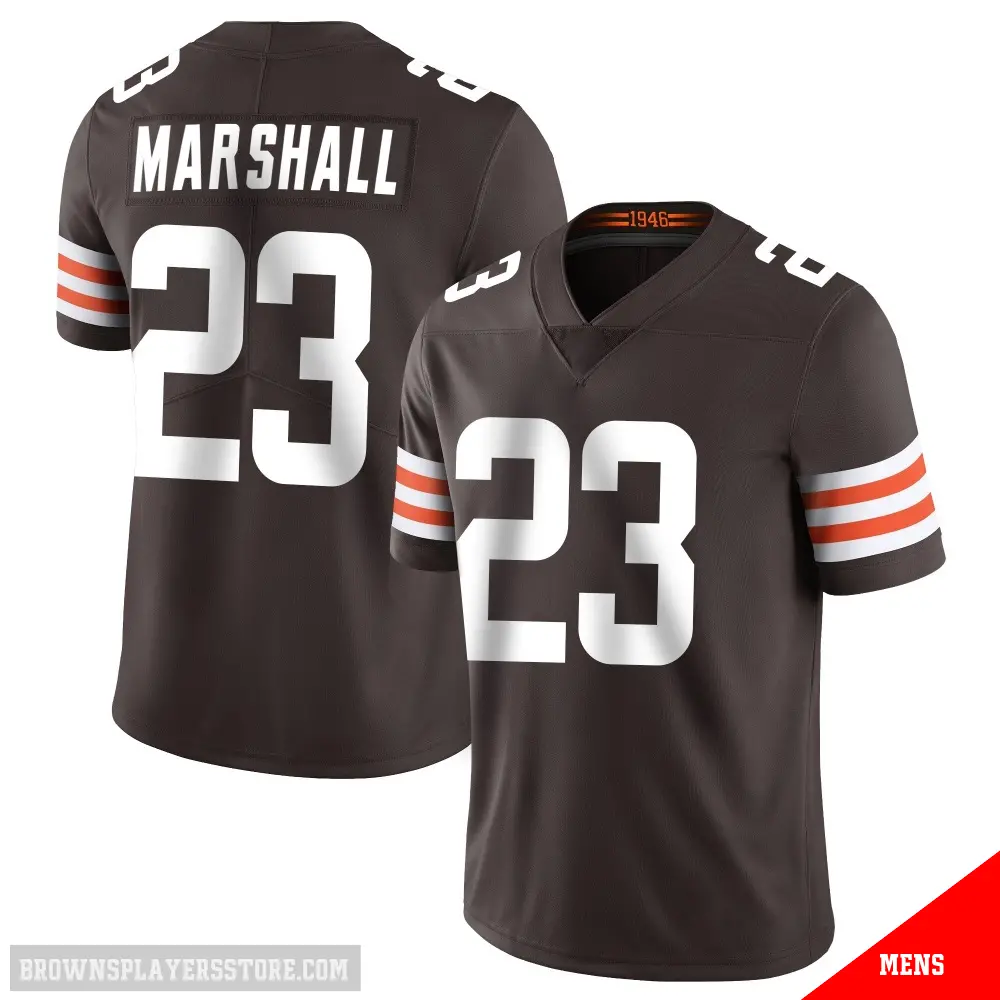 ＃23 Men's Ahmani Marshall Brown Limited Cleveland Browns Team Color Vapor Untouchable Jersey
