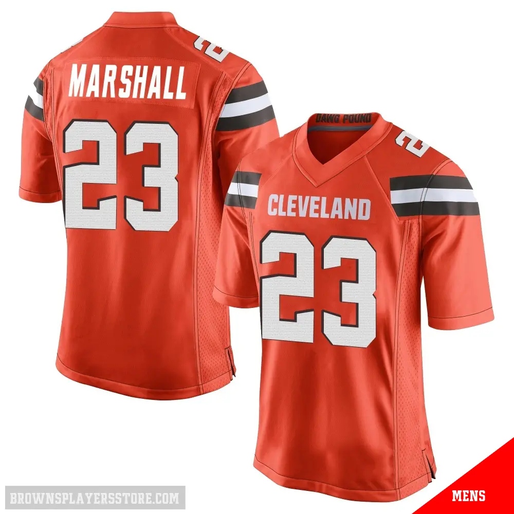＃23 Men's Ahmani Marshall Orange Game Cleveland Browns Alternate Jersey