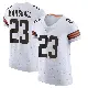 ＃23 Men's Ahmani Marshall White Elite Cleveland Browns Vapor Jersey