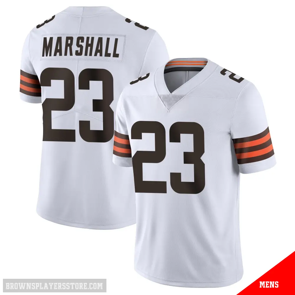 ＃23 Men's Ahmani Marshall White Limited Cleveland Browns Vapor Untouchable Jersey