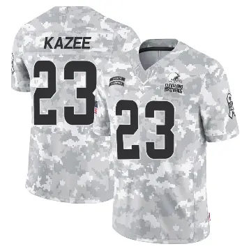 ＃23 Men's Damontae Kazee Arctic Camo Limited Cleveland Browns 2024 Salute to Service Jersey