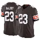 ＃23 Men's Damontae Kazee Brown Limited Cleveland Browns Vapor F.U.S.E. Jersey