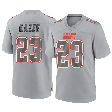 ＃23 Men's Damontae Kazee Gray Game Cleveland Browns Atmosphere Fashion Jersey