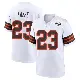 ＃23 Men's Damontae Kazee White Game Cleveland Browns 1946 Collection Alternate Jersey