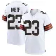 ＃23 Men's Damontae Kazee White Game Cleveland Browns Jersey