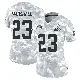 ＃23 Women's Ahmani Marshall Arctic Camo Limited Cleveland Browns 2024 Salute to Service Jersey