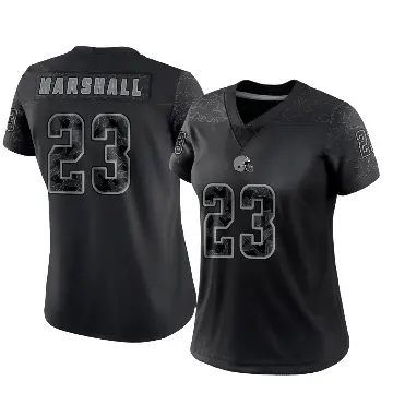 ＃23 Women's Ahmani Marshall Black Limited Cleveland Browns Reflective Jersey