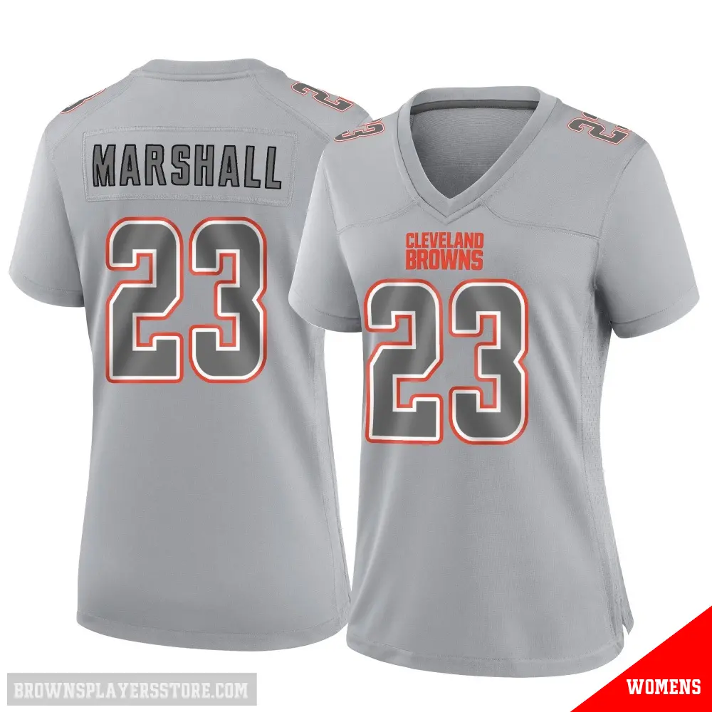 ＃23 Women's Ahmani Marshall Gray Game Cleveland Browns Atmosphere Fashion Jersey