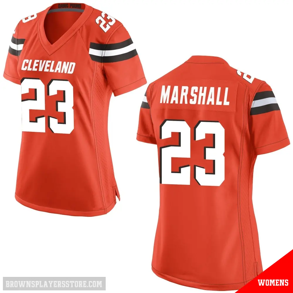 ＃23 Women's Ahmani Marshall Orange Game Cleveland Browns Alternate Jersey
