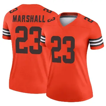 ＃23 Women's Ahmani Marshall Orange Legend Cleveland Browns Inverted Jersey