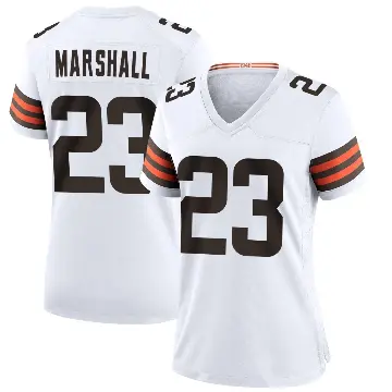 ＃23 Women's Ahmani Marshall White Game Cleveland Browns Jersey