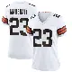 ＃23 Women's Ahmani Marshall White Game Cleveland Browns Jersey