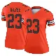 ＃23 Women's Damontae Kazee Orange Legend Cleveland Browns Inverted Jersey