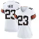 ＃23 Women's Damontae Kazee White Game Cleveland Browns Jersey