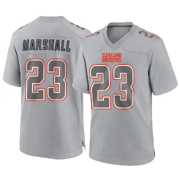 ＃23 Youth Ahmani Marshall Gray Game Cleveland Browns Atmosphere Fashion Jersey