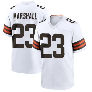 ＃23 Youth Ahmani Marshall White Game Cleveland Browns Jersey