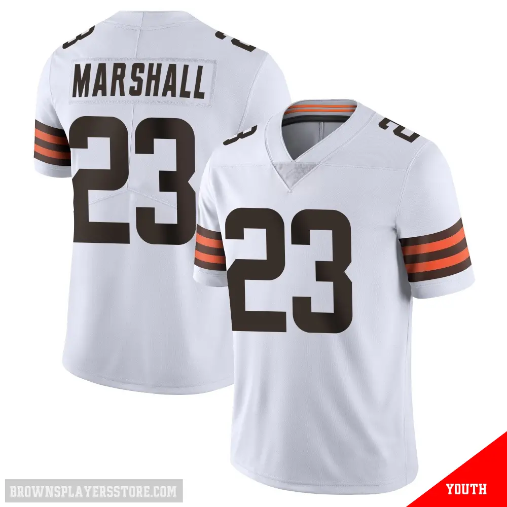 ＃23 Youth Ahmani Marshall White Limited Cleveland Browns Vapor Untouchable Jersey