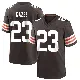 ＃23 Youth Damontae Kazee Brown Game Cleveland Browns Team Color Jersey