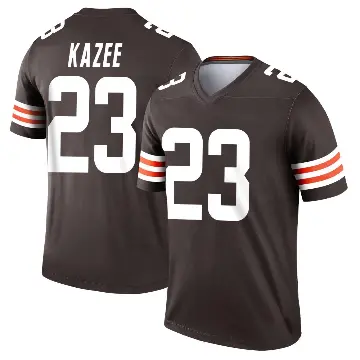 ＃23 Youth Damontae Kazee Brown Legend Cleveland Browns Jersey