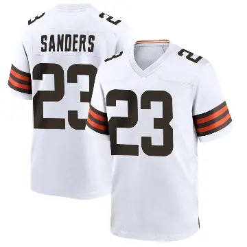 ＃23 Youth Raheim Sanders White Game Cleveland Browns Jersey