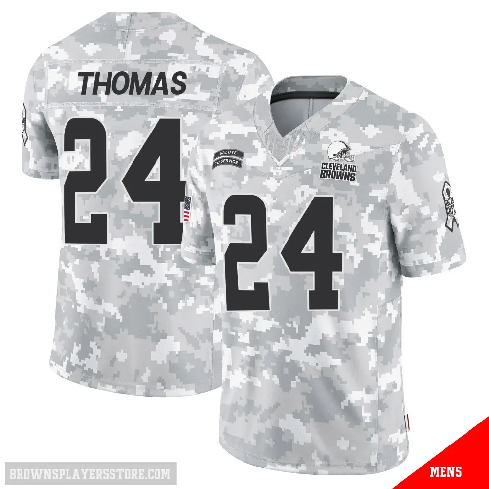 ＃24 Men's Daniel Thomas Arctic Camo Limited Cleveland Browns 2024 Salute to Service Jersey