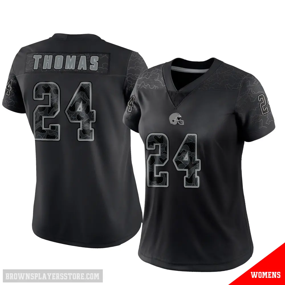 ＃24 Women's Daniel Thomas Black Limited Cleveland Browns Reflective Jersey