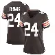 ＃24 Women's Daniel Thomas Brown Game Cleveland Browns Team Color Jersey