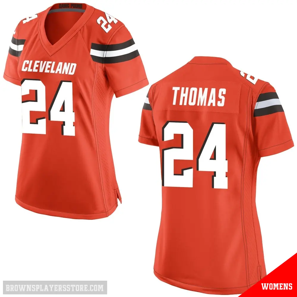 ＃24 Women's Daniel Thomas Orange Game Cleveland Browns Alternate Jersey