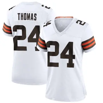 ＃24 Women's Daniel Thomas White Game Cleveland Browns Jersey