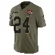 ＃24 Youth Daniel Thomas Olive Limited Cleveland Browns 2025 Salute to Service Jersey