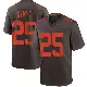 ＃25 Men's Andre Szmyt Brown Game Cleveland Browns Alternate Jersey
