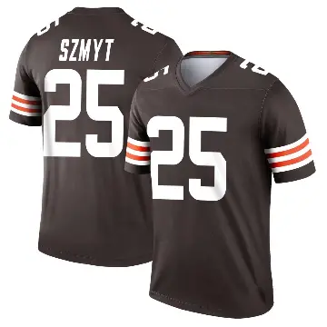 ＃25 Men's Andre Szmyt Brown Legend Cleveland Browns Jersey