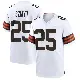 ＃25 Men's Andre Szmyt White Game Cleveland Browns Jersey