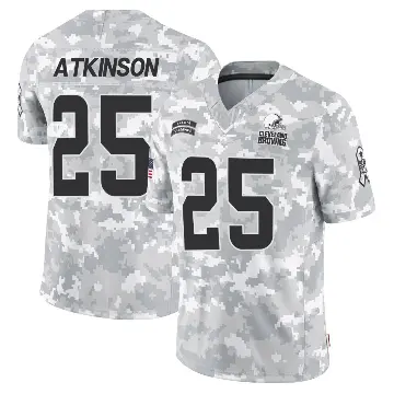 ＃25 Men's George Atkinson Arctic Camo Limited Cleveland Browns 2024 Salute to Service Jersey