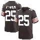 ＃25 Men's George Atkinson Brown Game Cleveland Browns Team Color Jersey