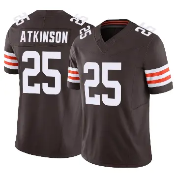 ＃25 Men's George Atkinson Brown Limited Cleveland Browns Vapor F.U.S.E. Jersey