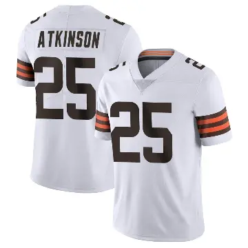 ＃25 Men's George Atkinson White Limited Cleveland Browns Vapor Untouchable Jersey