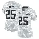 ＃25 Women's Andre Szmyt Arctic Camo Limited Cleveland Browns 2024 Salute to Service Jersey
