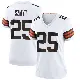 ＃25 Women's Andre Szmyt White Game Cleveland Browns Jersey