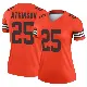 ＃25 Women's George Atkinson Orange Legend Cleveland Browns Inverted Jersey