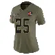 ＃25 Women's Nik Needham Olive Limited Cleveland Browns 2025 Salute to Service Jersey