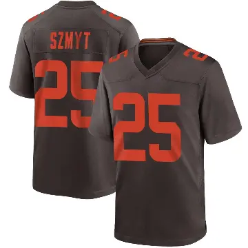 ＃25 Youth Andre Szmyt Brown Game Cleveland Browns Alternate Jersey