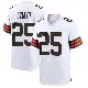 ＃25 Youth Andre Szmyt White Game Cleveland Browns Jersey