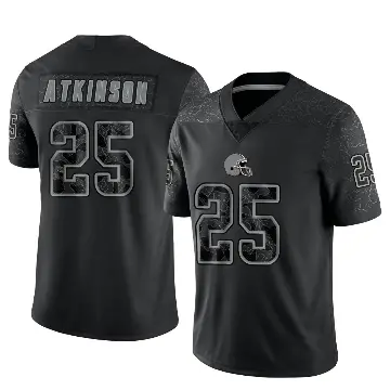 ＃25 Youth George Atkinson Black Limited Cleveland Browns Reflective Jersey