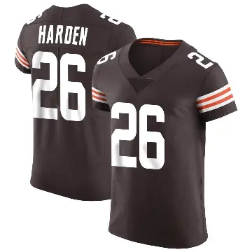 ＃26 Men's Myles Harden Brown Elite Cleveland Browns Vapor Jersey