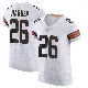 ＃26 Men's Myles Harden White Elite Cleveland Browns Vapor Jersey