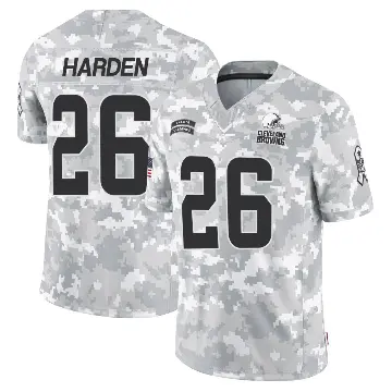 ＃26 Youth Myles Harden Arctic Camo Limited Cleveland Browns 2024 Salute to Service Jersey