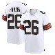 ＃26 Youth Myles Harden White Game Cleveland Browns Jersey