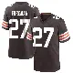 ＃27 Men's D'Onta Foreman Brown Game Cleveland Browns Team Color Jersey
